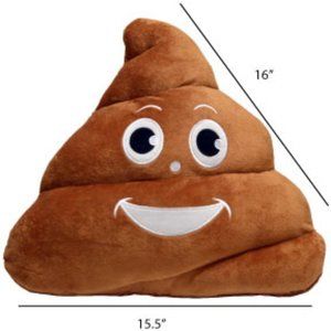 The Original Silly Smiley Pillows Poo emoji pillow